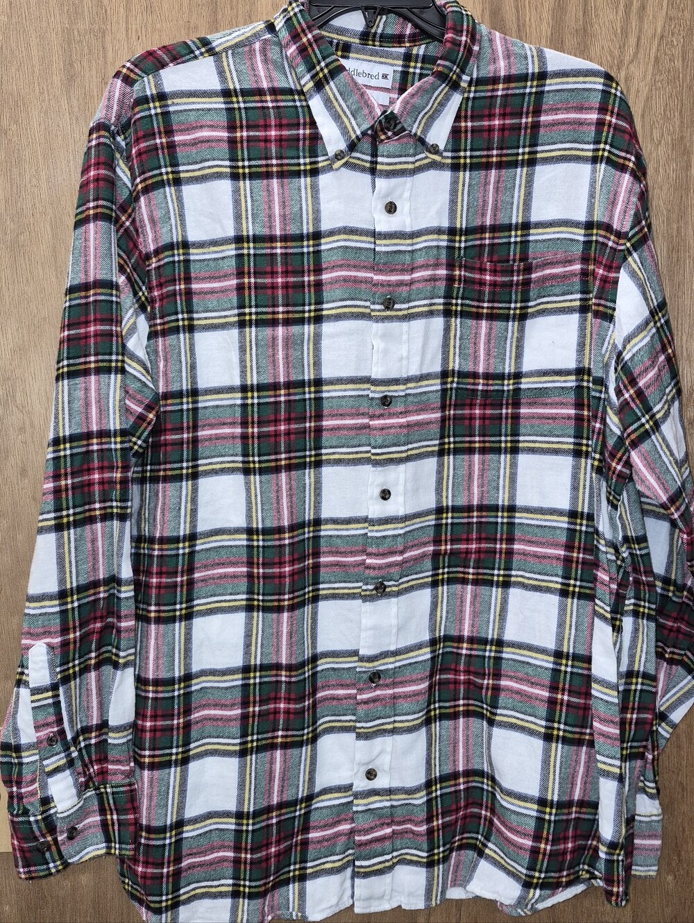 Men’s Red Plaid Button-Down Shirt